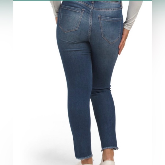 Distressed Blue Jeans Nicole Miller Size 12 SoHo High Rise Skinny - Picture 2 of 5